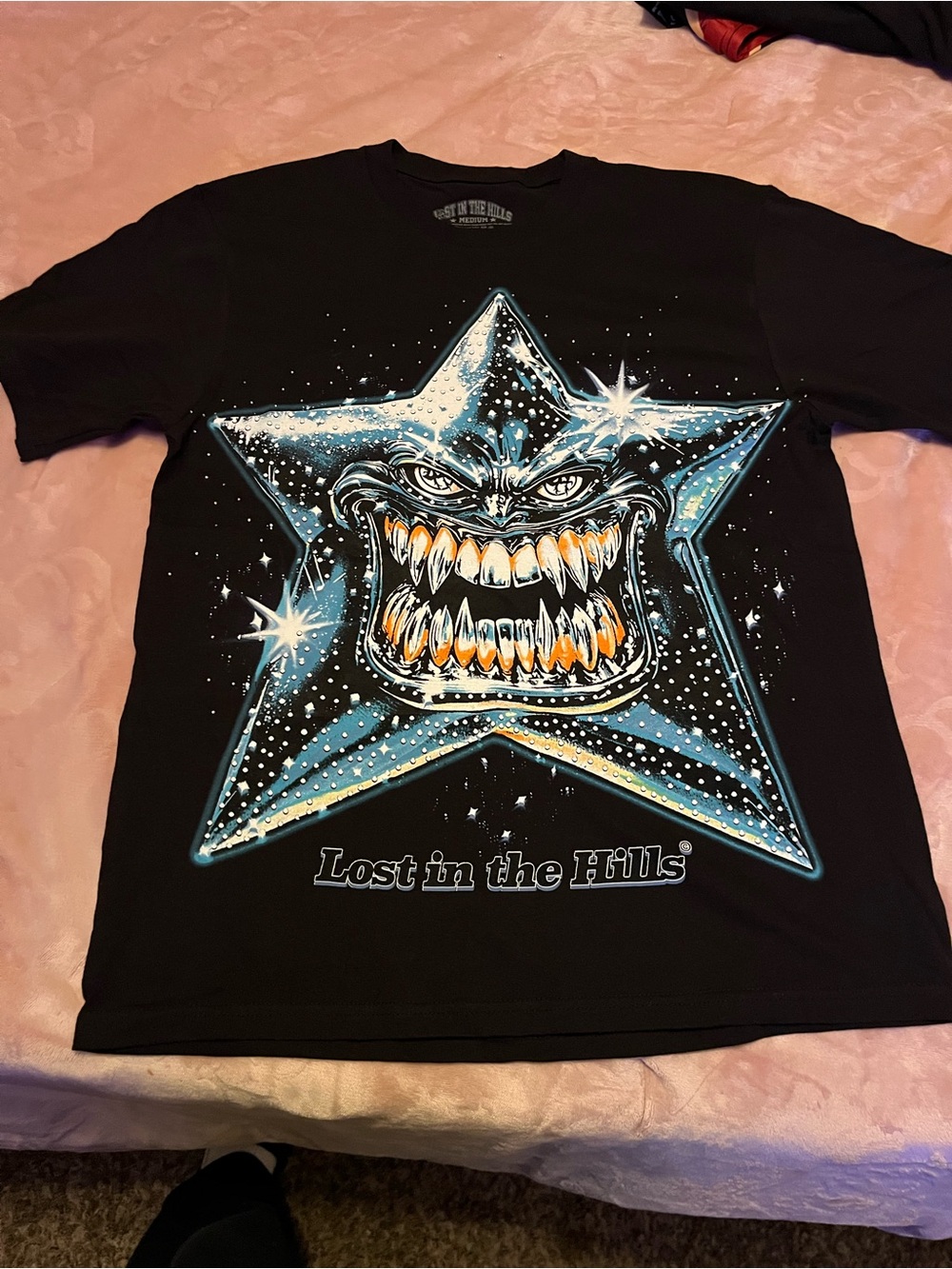 Black Short-Sleeve Graphic Star Tee